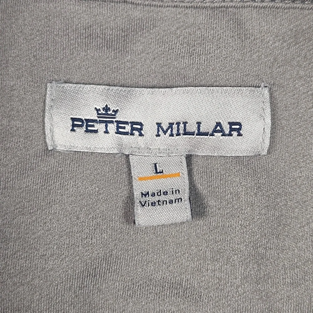 Peter Millar Perth Performance 1/4 Zip Mens Large Navy Blue Golf Outdoor Crown